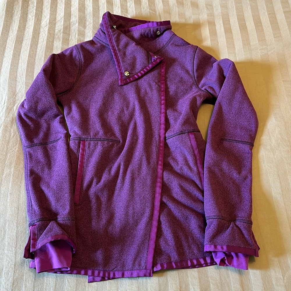 Ivivva Purple Heavy Weight Size 10 Cardigan